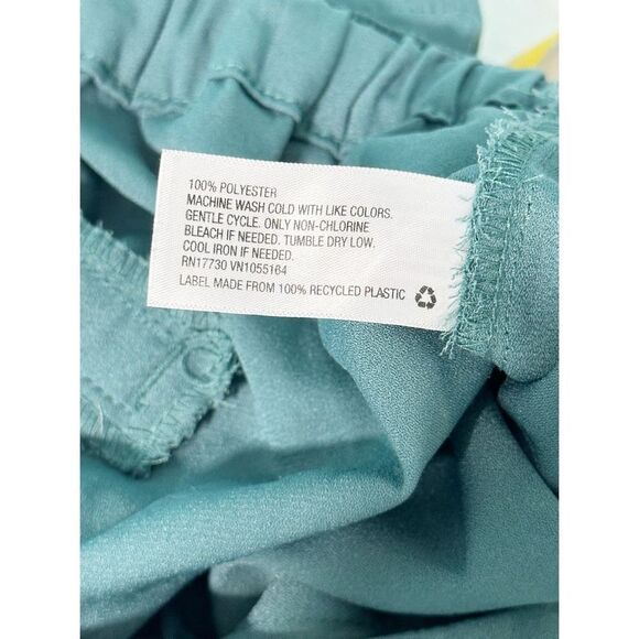 A New Day Women's High-Rise Tie Waist Paperbag Shorts Pockets Green‎ XL - Picture 12 of 13